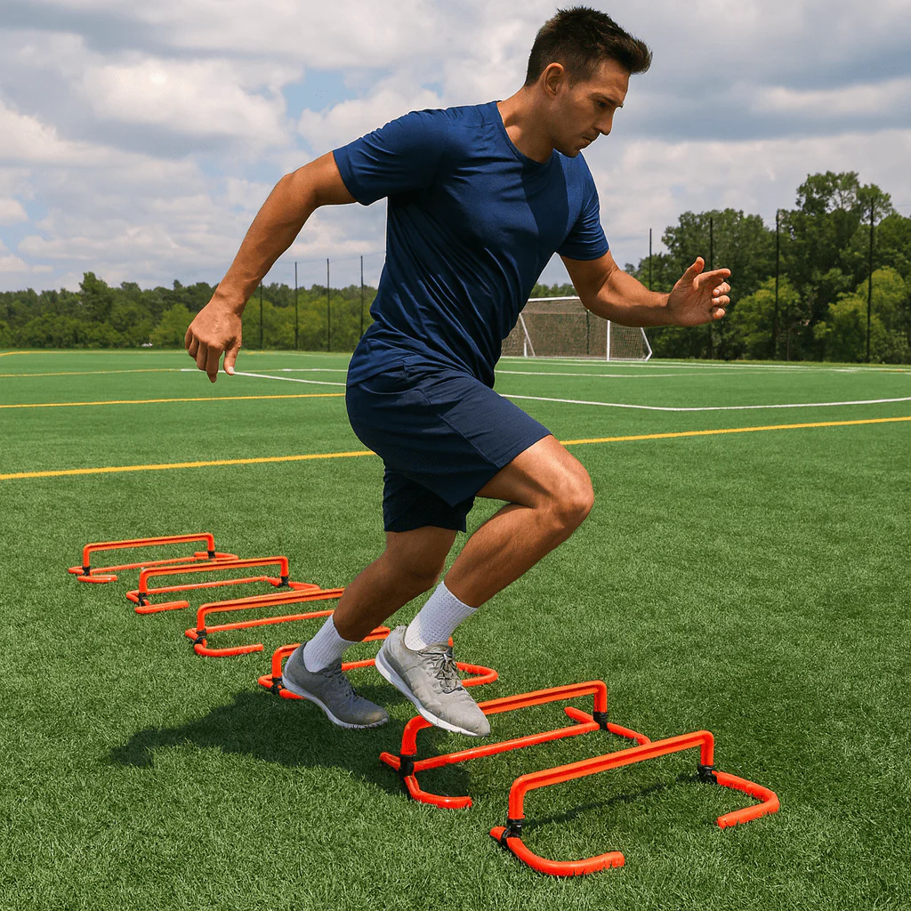 Adjustable Agility Training Hurdles – 5 Height Speed & Jump Hurdle Set (6-Pack) - Image 3