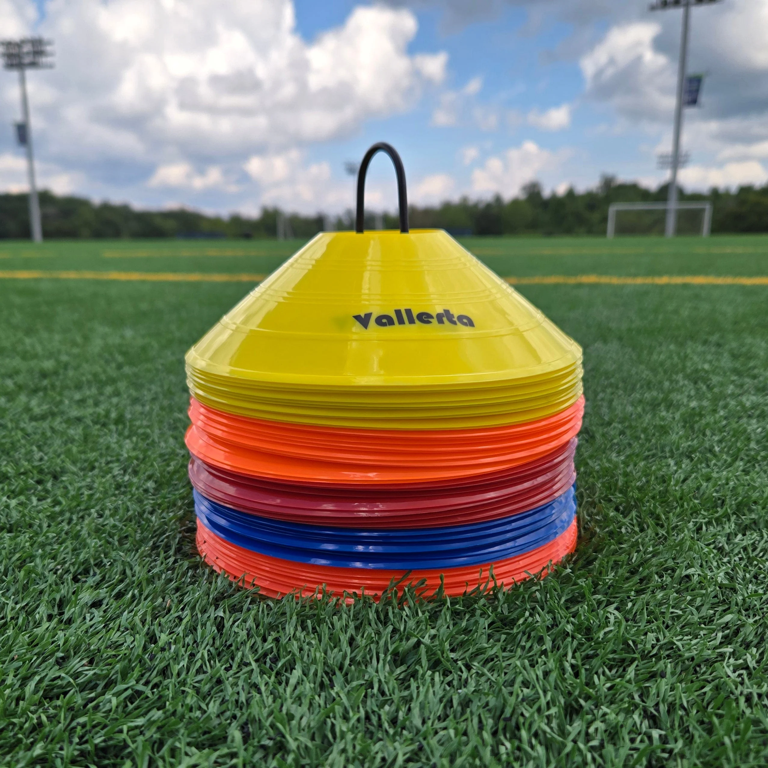 Vallerta Pro Disc Cones Set of 50 – Agility Training Cones with Carry Holder & Bag - Image 3