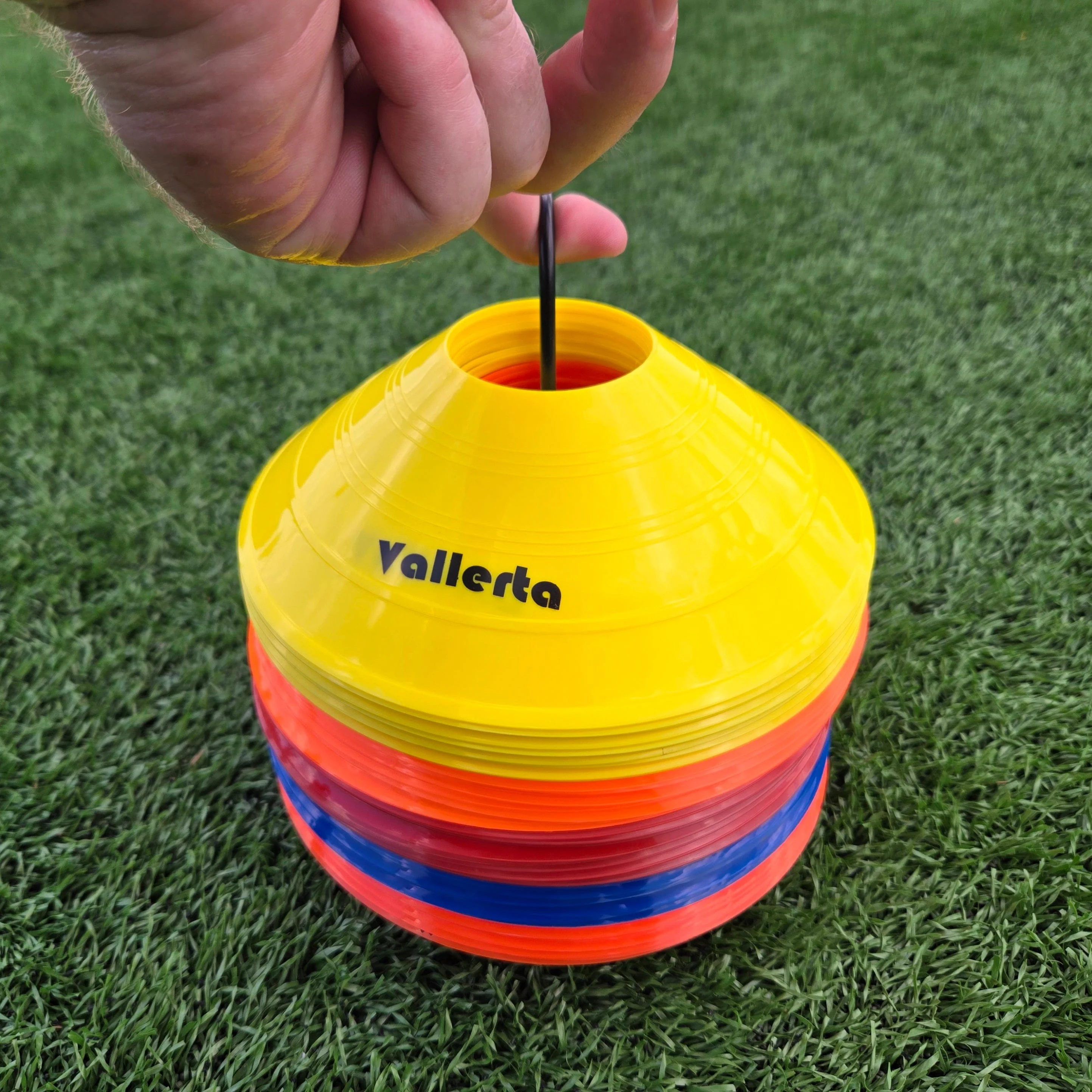 Vallerta Pro Disc Cones Set of 50 – Agility Training Cones with Carry Holder & Bag - Image 4