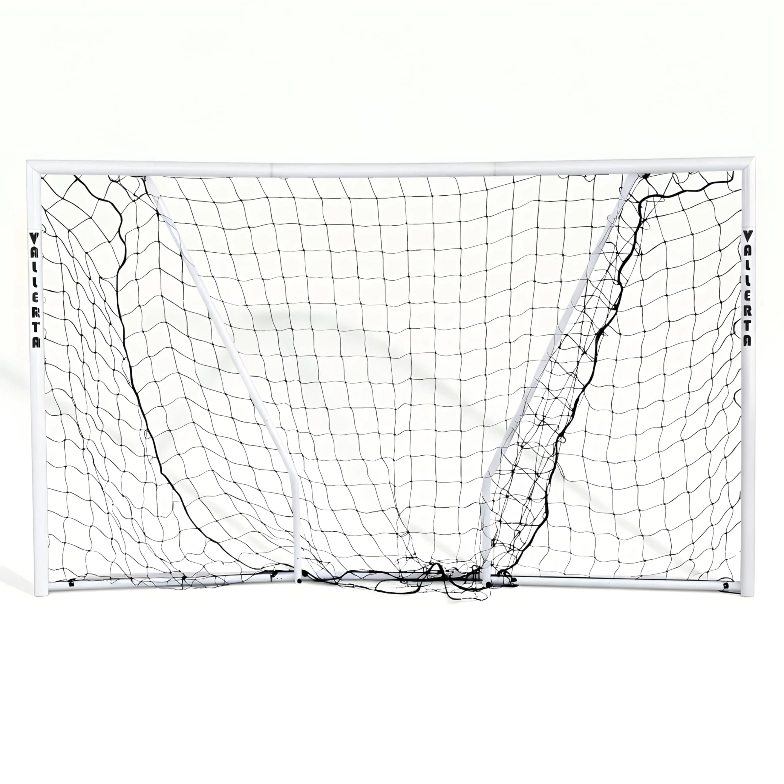 Vallerta - Folding Steel Soccer Goal, Flat Fold Frame, HDPE  Quick Clip Net, All Weather - Image 4