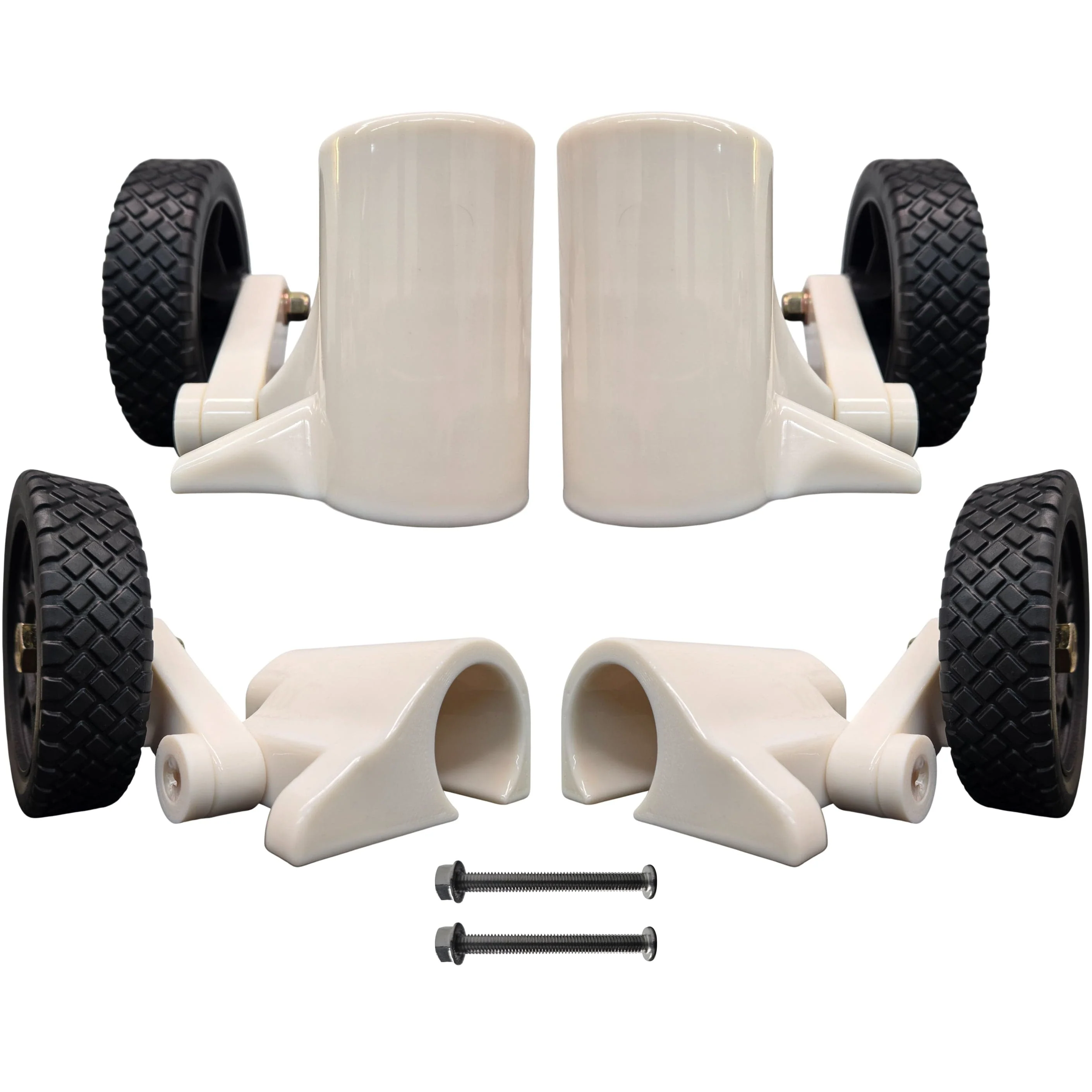 Wheel Kits for Steel and Aluminum Goals, No Lifting Required, 500LB Capacity, Pre-Assembled, Set of 4, Easy Install - Image 5