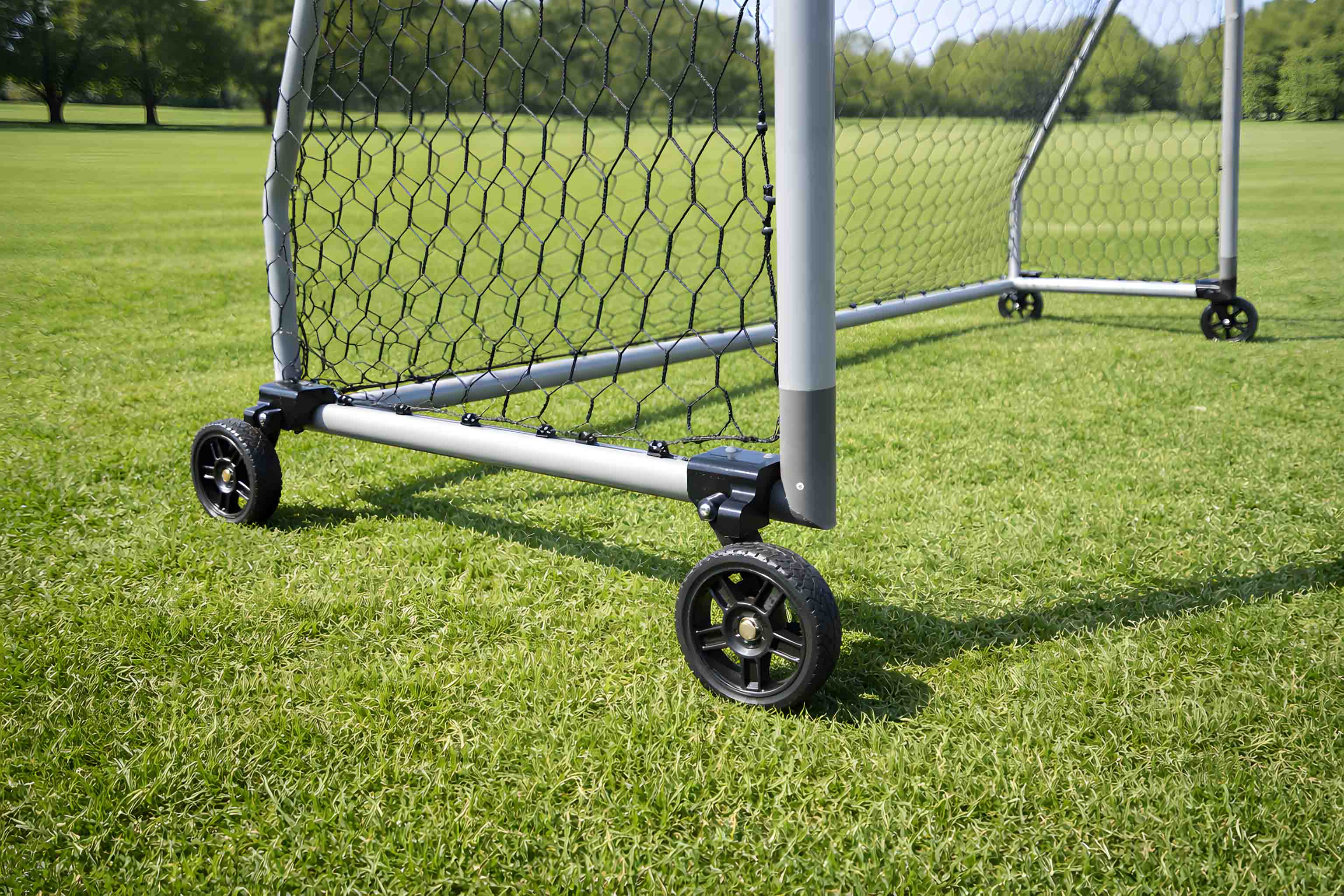 Wheel Kits for Steel and Aluminum Goals, No Lifting Required, 500LB Capacity, Pre-Assembled, Set of 4, Easy Install - Image 7
